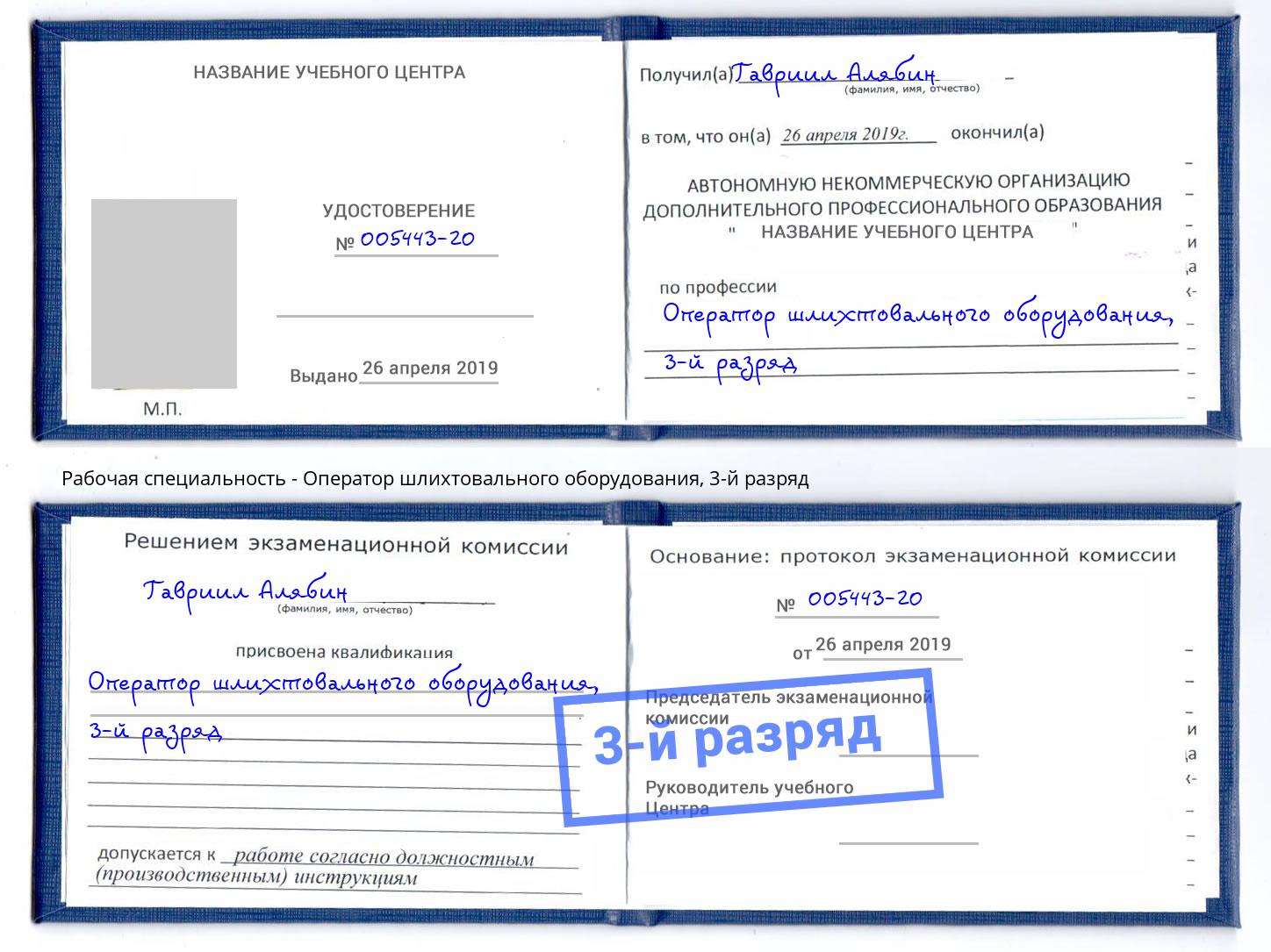 корочка 3-й разряд Оператор шлихтовального оборудования Когалым